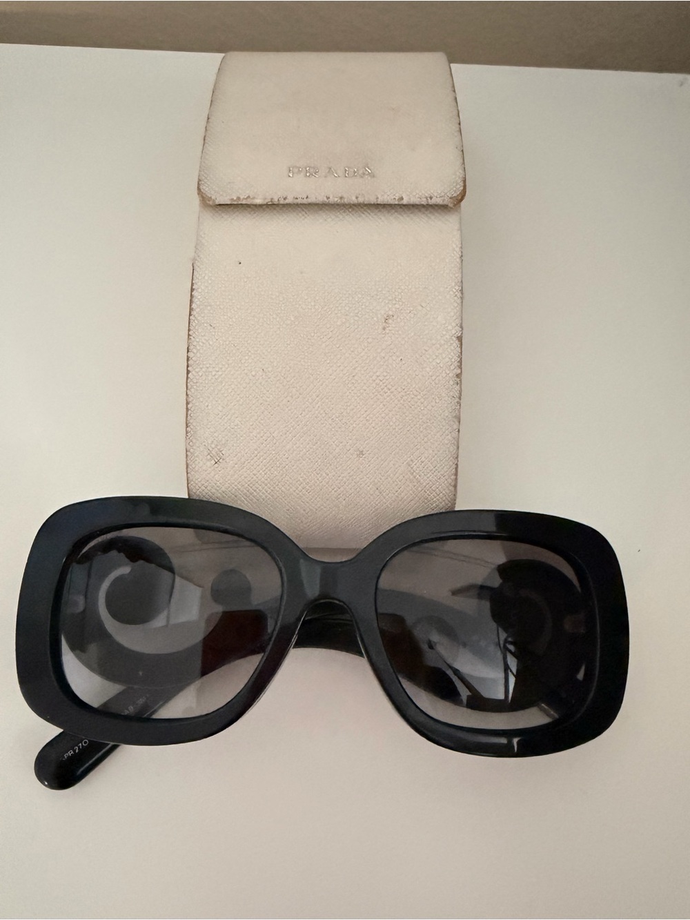 Prada Oversized Square Sunglasses in Black with Dark Lenses